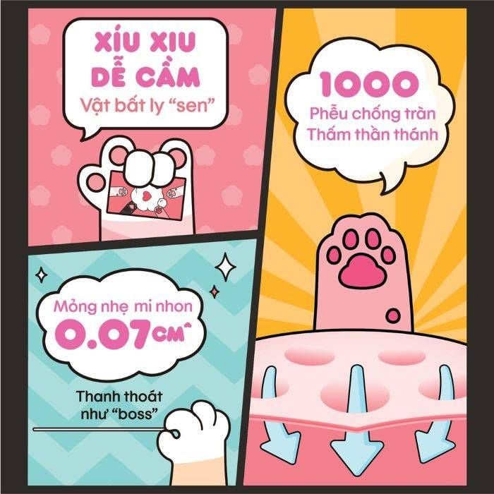 Băng Vệ Sinh Kotex Siêu Mềm Cánh 24Cm Mini Meow 8 Miếng - Ảnh 2