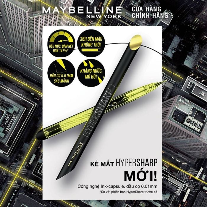 Bút Kẻ Mắt Nước Maybelline Sắc Mảnh BK1 Đen Sắc Sảo 0.4g - Ảnh 2