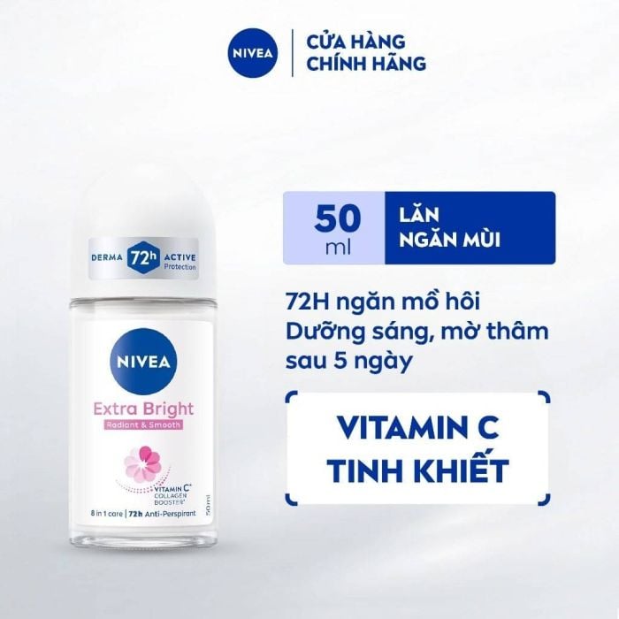 Lăn Khử Mùi Nữ Sáng Mịn Tối Ưu Nivea 50Ml - Ảnh 3