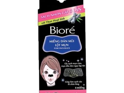 Miếng Dán Mũi Lột Mụn Bioré Than Hoạt Tính (4 Miếng)