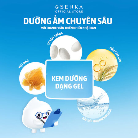 Mặt Nạ Ngủ Senka Cấp Ẩm Chuyên Sâu Dạng Gel 50g - Ảnh 2