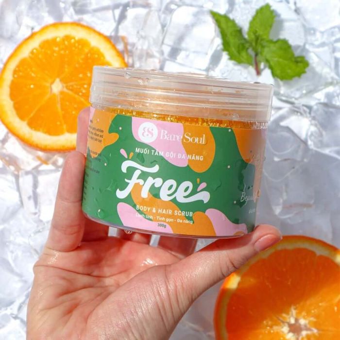 Muối Tắm Gội Tẩy Tế Bào Da Đa Năng Cho Tóc Và Cơ Thể BareSoul Free Body & Hair Scrub 300G - Ảnh 4