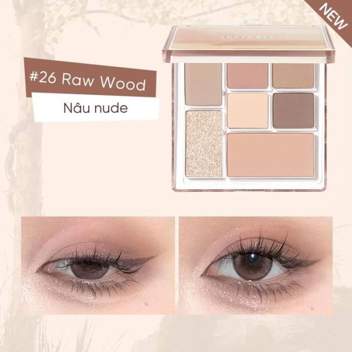 Bảng Phấn Mắt Judydoll 7 Màu - 26 Tông Nâu Nude 8.5g - Ảnh 2